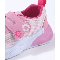 Cute Walk by Babyhug Sneaker Shoes With Velcro Closure & Floral Print - Pink