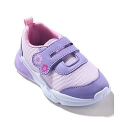 Cute Walk by Babyhug Sneaker Shoes With Velcro Closure & Floral Print - Pink
