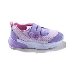 Cute Walk by Babyhug Sneaker Shoes With Velcro Closure & Floral Print - Pink