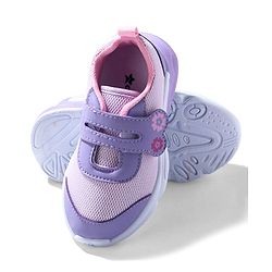 Cute Walk by Babyhug Sneaker Shoes With Velcro Closure & Floral Print - Pink