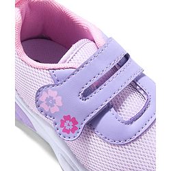 Cute Walk by Babyhug Sneaker Shoes With Velcro Closure & Floral Print - Pink