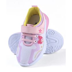 Cute Walk by Babyhug Velcro Closure Sneaker Shoes with Bow Patch - Pink