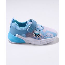 Cute Walk by Babyhug Velcro Closure Sneaker Shoes with Vehicle Patch - Blue