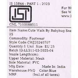 Cute Walk by Babyhug Velcro Closure Sneaker Shoes with Vehicle Patch - Blue