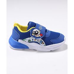 Cute Walk by Babyhug Velcro Closure Sneaker Shoes with Space Theme Print - Blue