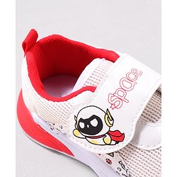 Cute Walk by Babyhug Velcro Closure Sneaker Shoes with Space Theme Print - Blue