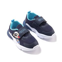 Cute Walk by Babyhug Velcro Closure Sneaker Shoes with Space Theme Print - Blue