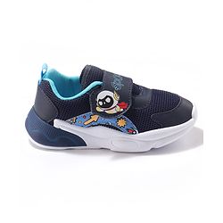 Cute Walk by Babyhug Velcro Closure Sneaker Shoes with Space Theme Print - Blue