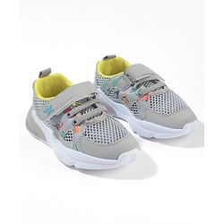 Cute Walk By Babyhug Velcro Closure Sneakers With Lace Detailing - Navy Blue