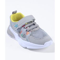 Cute Walk By Babyhug Velcro Closure Sneakers With Lace Detailing - Navy Blue