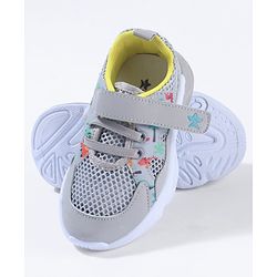 Cute Walk By Babyhug Velcro Closure Sneakers With Lace Detailing - Navy Blue