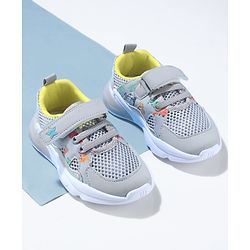Cute Walk By Babyhug Velcro Closure Sneakers With Lace Detailing - Navy Blue
