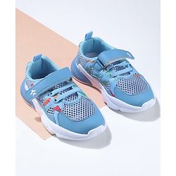 Cute Walk By Babyhug Velcro Closure Sneakers With Lace Detailing - Navy Blue