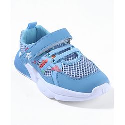 Cute Walk By Babyhug Velcro Closure Sneakers With Lace Detailing - Navy Blue
