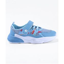 Cute Walk By Babyhug Velcro Closure Sneakers With Lace Detailing - Navy Blue