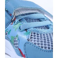 Cute Walk By Babyhug Velcro Closure Sneakers With Lace Detailing - Navy Blue