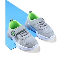 Cute Walk by Babyhug Sneaker with Velcro Closure & Dino Applique - Blue