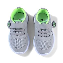 Cute Walk by Babyhug Sneaker with Velcro Closure & Dino Applique - Blue