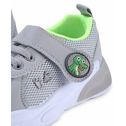 Cute Walk by Babyhug Sneaker with Velcro Closure & Dino Applique - Blue