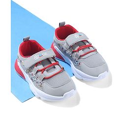 Cute Walk by Babyhug Velcro Closure Sneaker Shoes With Space Theme Print - Blue