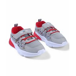 Cute Walk by Babyhug Velcro Closure Sneaker Shoes With Space Theme Print - Blue