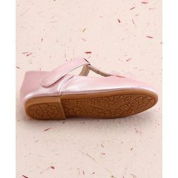 Cute Walk by Babyhug Ballerina With Velcro Closure and Floral Applique - Silver