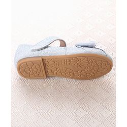 Cute Walk by Babyhug Velcro Closure Ballerina With Bow Applique - Silver