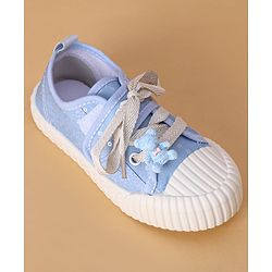 Cute Walk by Babyhug Casual Shoes with Velcro Closure & Teddy Applique - Blue