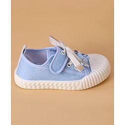 Cute Walk by Babyhug Casual Shoes with Velcro Closure & Teddy Applique - Blue