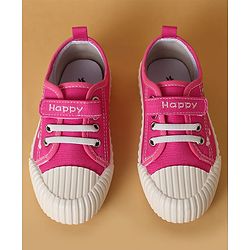 Cute Walk by Babyhug Casual Shoes with Velcro Closure & Dino Print - Fuchsia