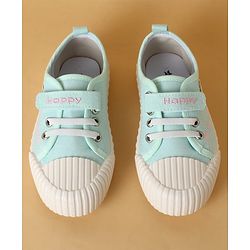 Cute Walk by Babyhug Casual Shoes with Velcro Closure & Dino Print - Light Green