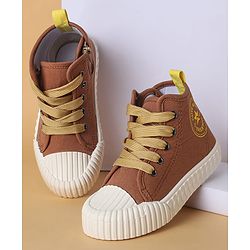 Cute Walk by Babyhug Casual Shoes with Lace up Closure - Brown