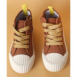 Cute Walk by Babyhug Casual Shoes with Lace up Closure - Brown