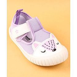 Cute Walk by Babyhug Casual Shoes with Velcro Closure & Animal Print - Purple