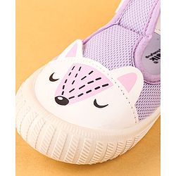 Cute Walk by Babyhug Casual Shoes with Velcro Closure & Animal Print - Purple