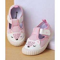 Cute Walk by Babyhug Casual Shoes with Velcro Closure & Animal Print - Purple