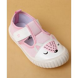 Cute Walk by Babyhug Casual Shoes with Velcro Closure & Animal Print - Purple