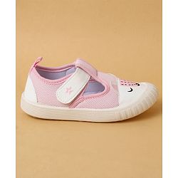 Cute Walk by Babyhug Casual Shoes with Velcro Closure & Animal Print - Purple