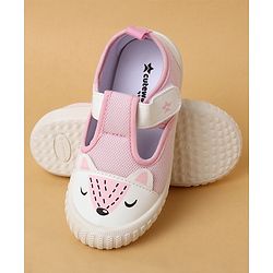 Cute Walk by Babyhug Casual Shoes with Velcro Closure & Animal Print - Purple