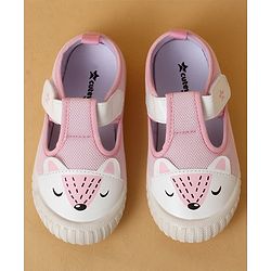 Cute Walk by Babyhug Casual Shoes with Velcro Closure & Animal Print - Purple
