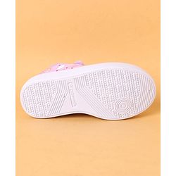 Cute Walk by Babyhug Velcro Closure Casual Shoes With Heart Print & Unicorn Applique - Purple