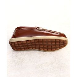 Cute Walk by Babyhug Slip On Loafers With Applique - Brown
