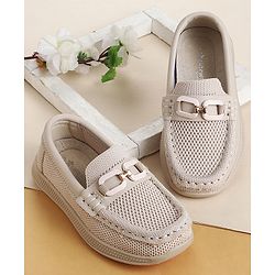 Cute Walk by Babyhug Slip On Solid Loafers - Beige