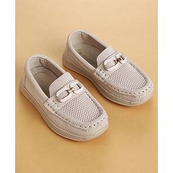 Cute Walk by Babyhug Slip On Solid Loafers - Beige