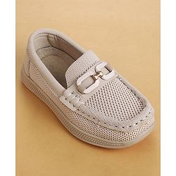 Cute Walk by Babyhug Slip On Solid Loafers - Beige
