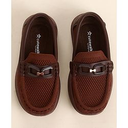 Cute Walk by Babyhug Slip On Solid Loafers - Beige