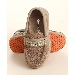 Cute Walk by Babyhug Slip On Solid Loafer - Beige