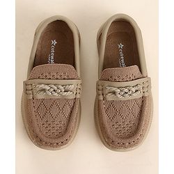 Cute Walk by Babyhug Slip On Solid Loafer - Beige