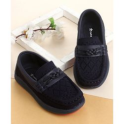 Cute Walk by Babyhug Slip On Solid Loafer - Navy Blue