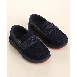 Cute Walk by Babyhug Slip On Solid Loafer - Navy Blue